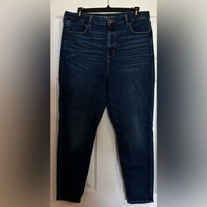 American Eagle Dark Wash Curvy Super Hi-Rise Jegging-Next Level Stretch